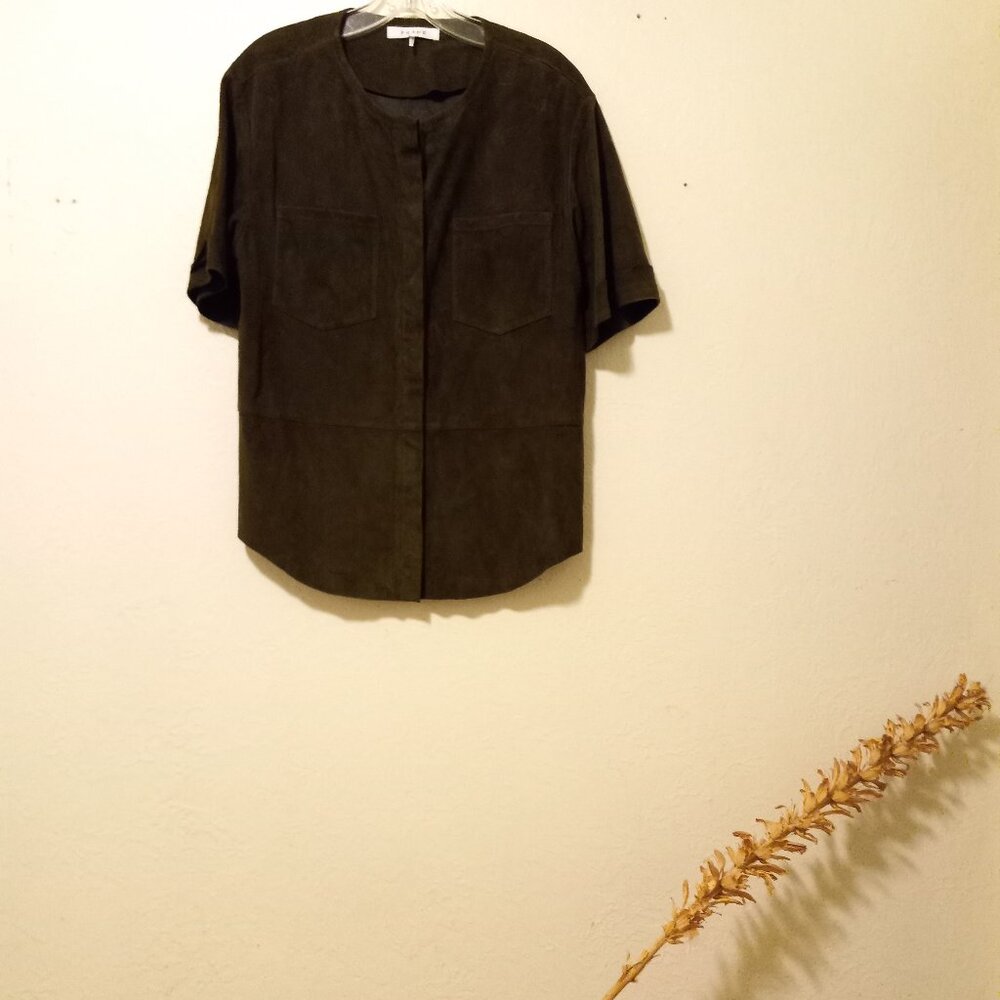 Frame Goat Suede Short Sleeve Jacket/Shaket Minimalist 90s Inspired